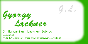 gyorgy lackner business card